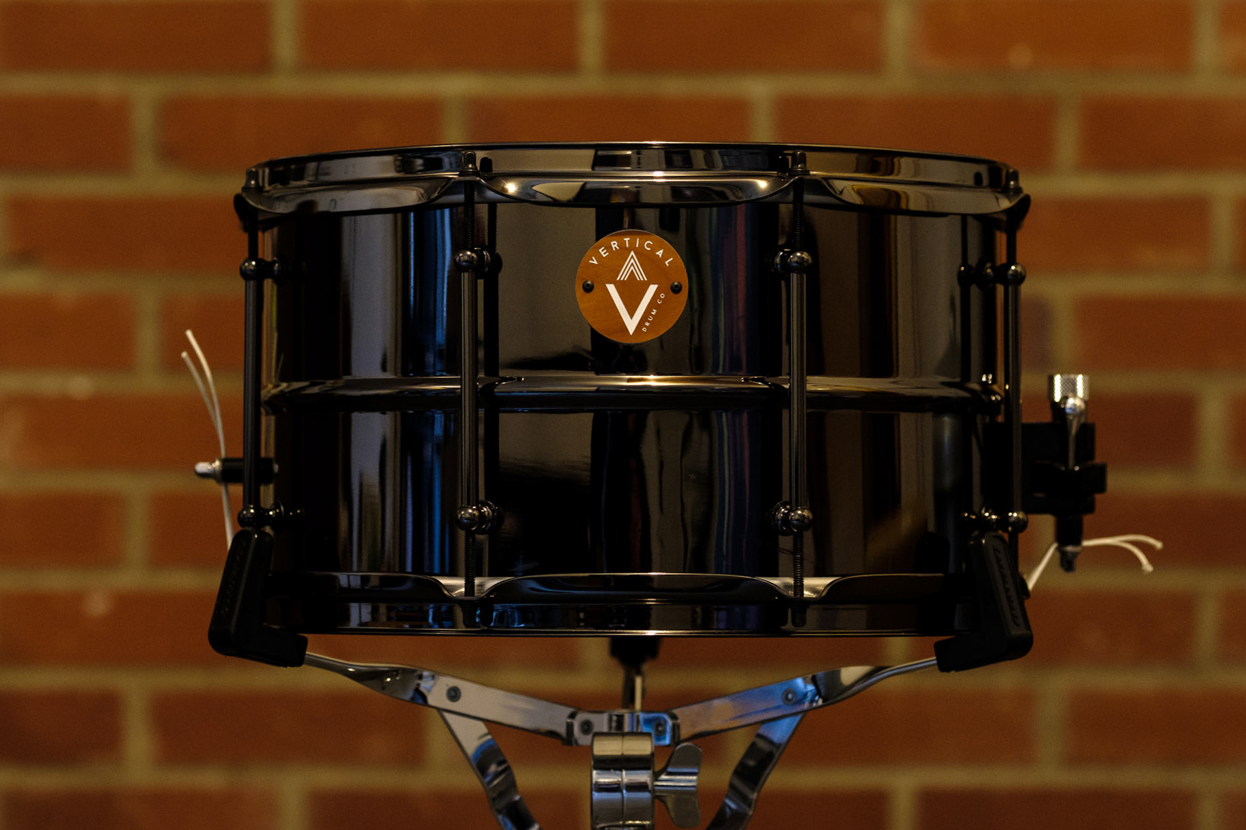 Chorus　Drum　Drums　Vertical　Worship　8x14　Co　For　Music　Beaded　Black　Snare　Nickel　Brass　Drum